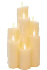 anna`s collection Anna's Collection LED kaarsen/stompkaarsen - 2x - goud - D4,5 x H8 cm - timer - warm wit