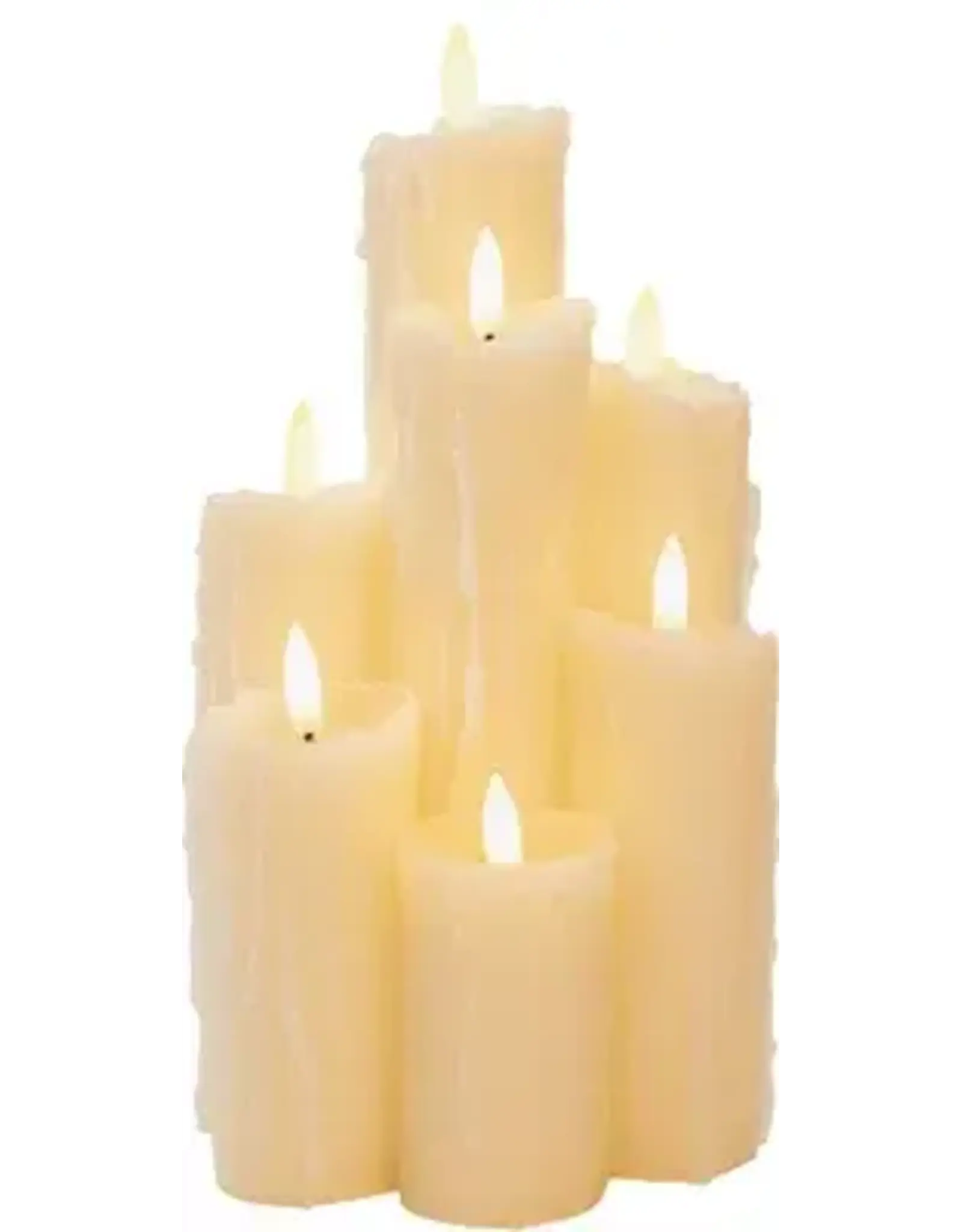 anna`s collection Anna's Collection LED kaarsen/stompkaarsen - 2x - goud - D4,5 x H8 cm - timer - warm wit