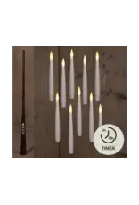 anna`s collection LED Kaarsen Zwevend Wit met Toverstok, Draad en Haken | 15cm 1