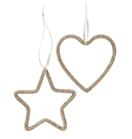 Boltze Home Boltze Home Kersthanger goud 10,5x10cm per stuk