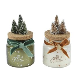 Decoris KAARS IN POT KERSTTAFEREEL
