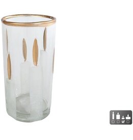 Decoris Theelichthouder Candles glas 6x6x11,5cm