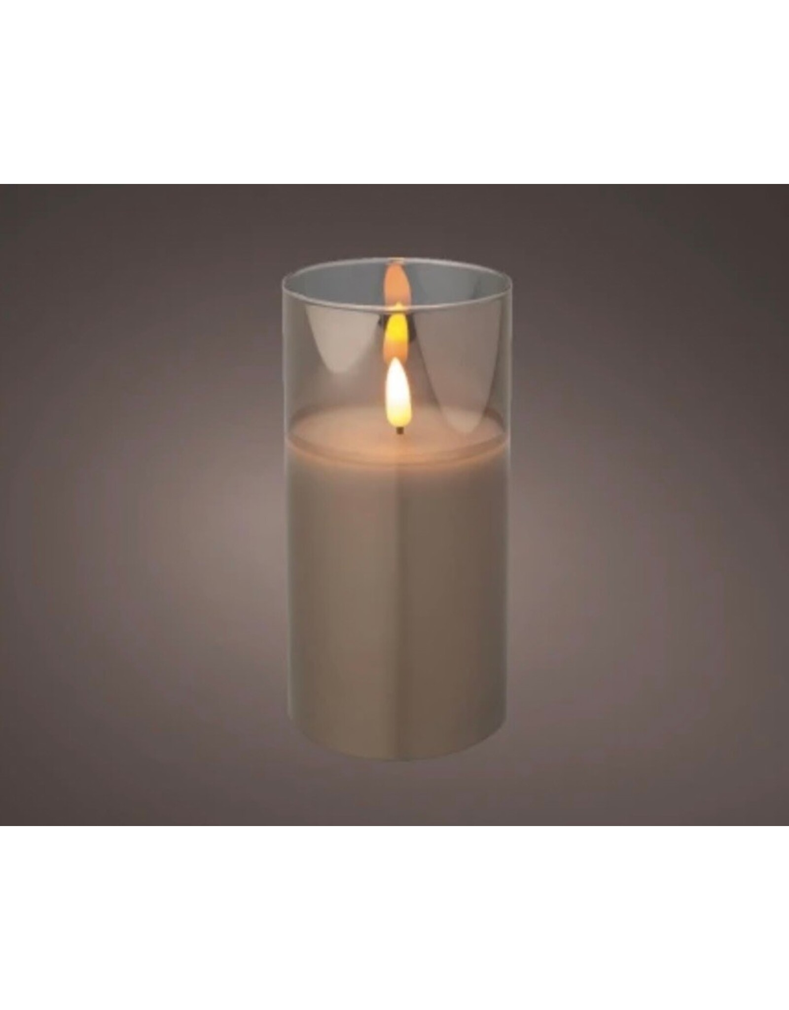 lumineo Lumineo LED kaars in glas incl. timer - 7.50x15.00cm