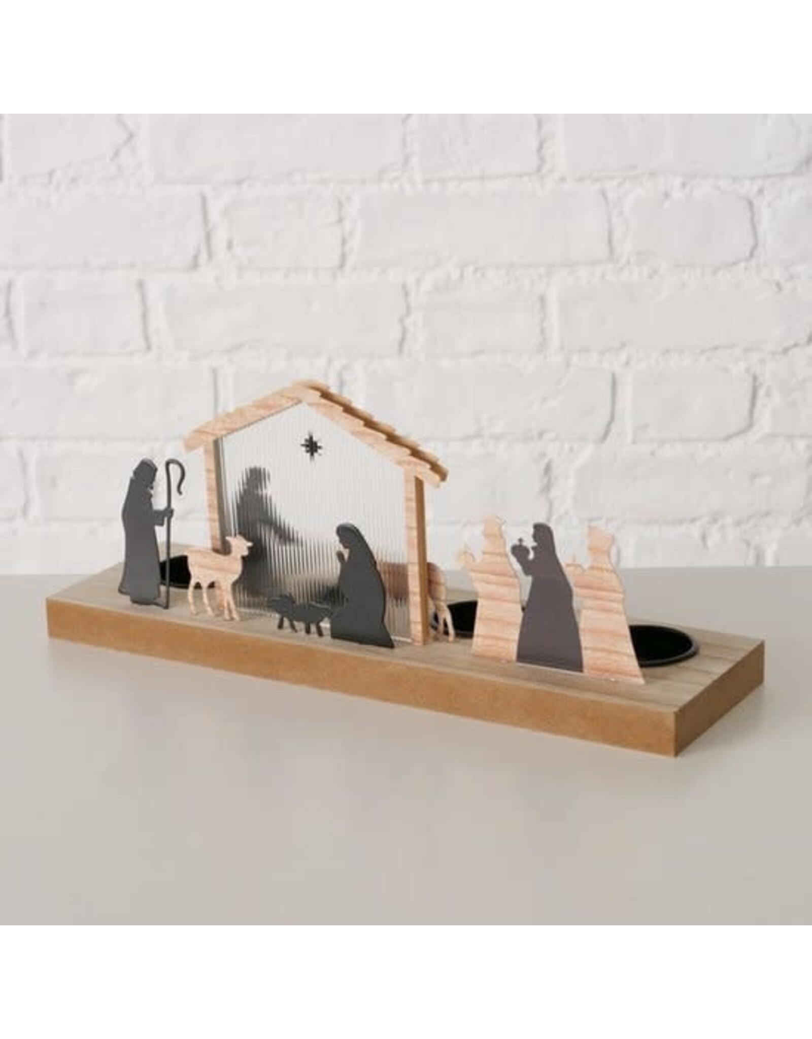 Boltze Home Boltze Home Kersttafereel 30x9,2x12,5cm