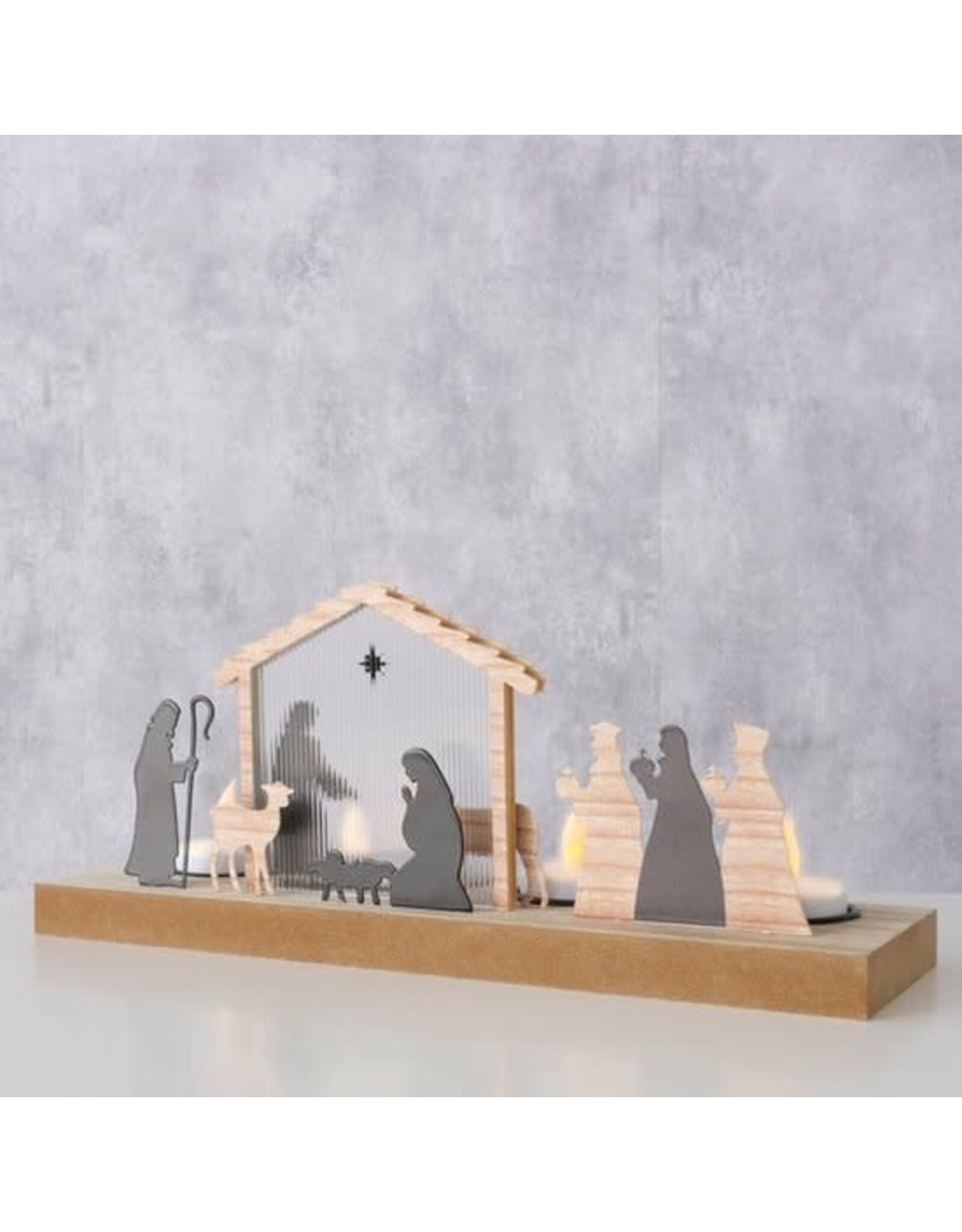 Boltze Home Boltze Home Kersttafereel 30x9,2x12,5cm