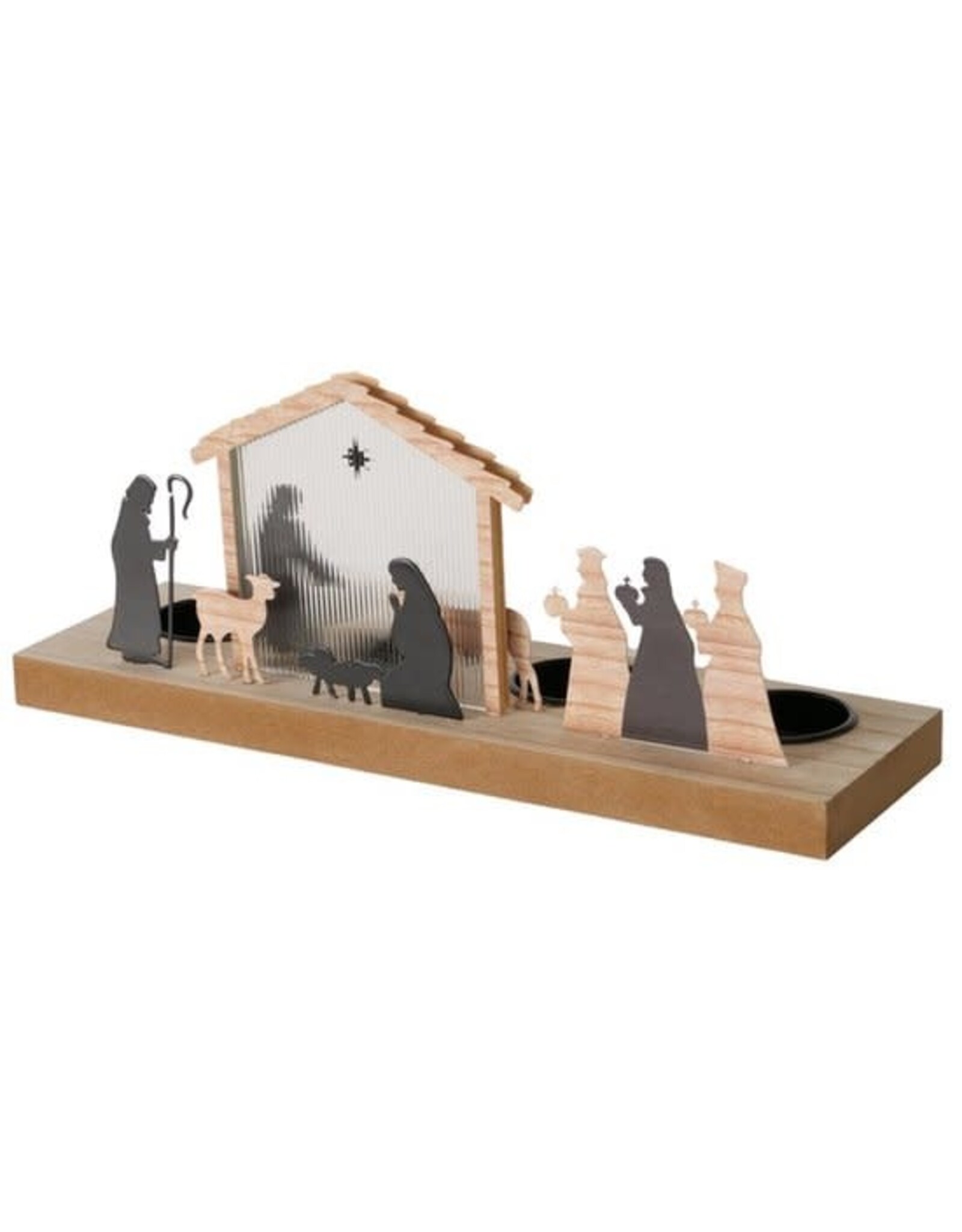 Boltze Home Boltze Home Kersttafereel 30x9,2x12,5cm