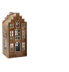 MANSION Decohanger huis bruin 6x14,5cm