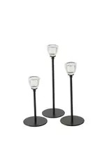 Boltze Home Boltze home kandelaar zwart 3-delig ø7cm