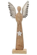 HBX Beeld Engel Mangohout 12x6x34cm