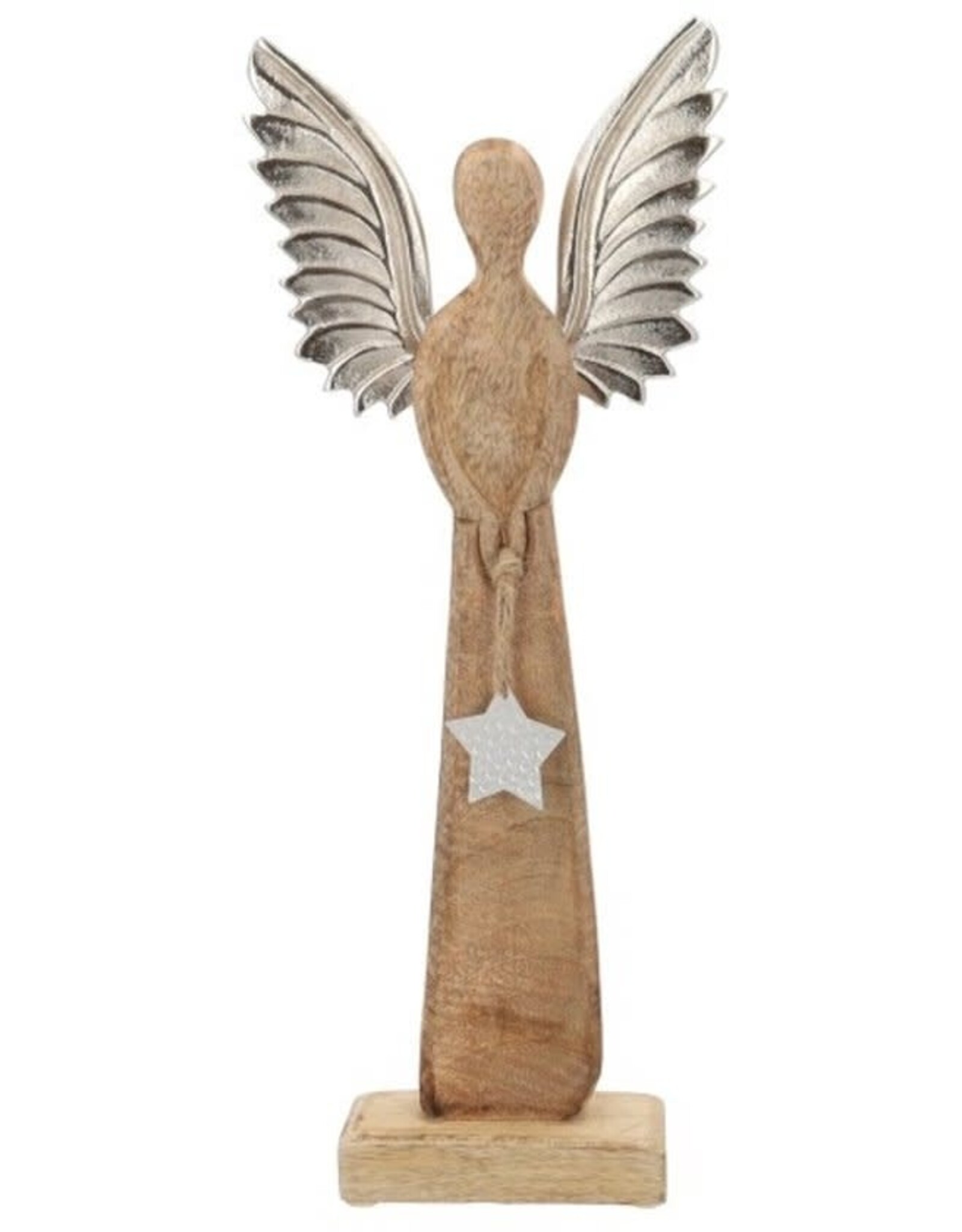 HBX Beeld Engel Mangohout 12x6x34cm