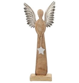 HBX Beeld Engel Mangohout 12x6x34cm