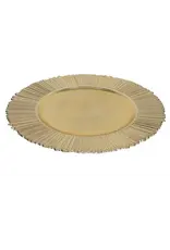 Decoris Onderbord met strepen goud D 33 H 2 cm