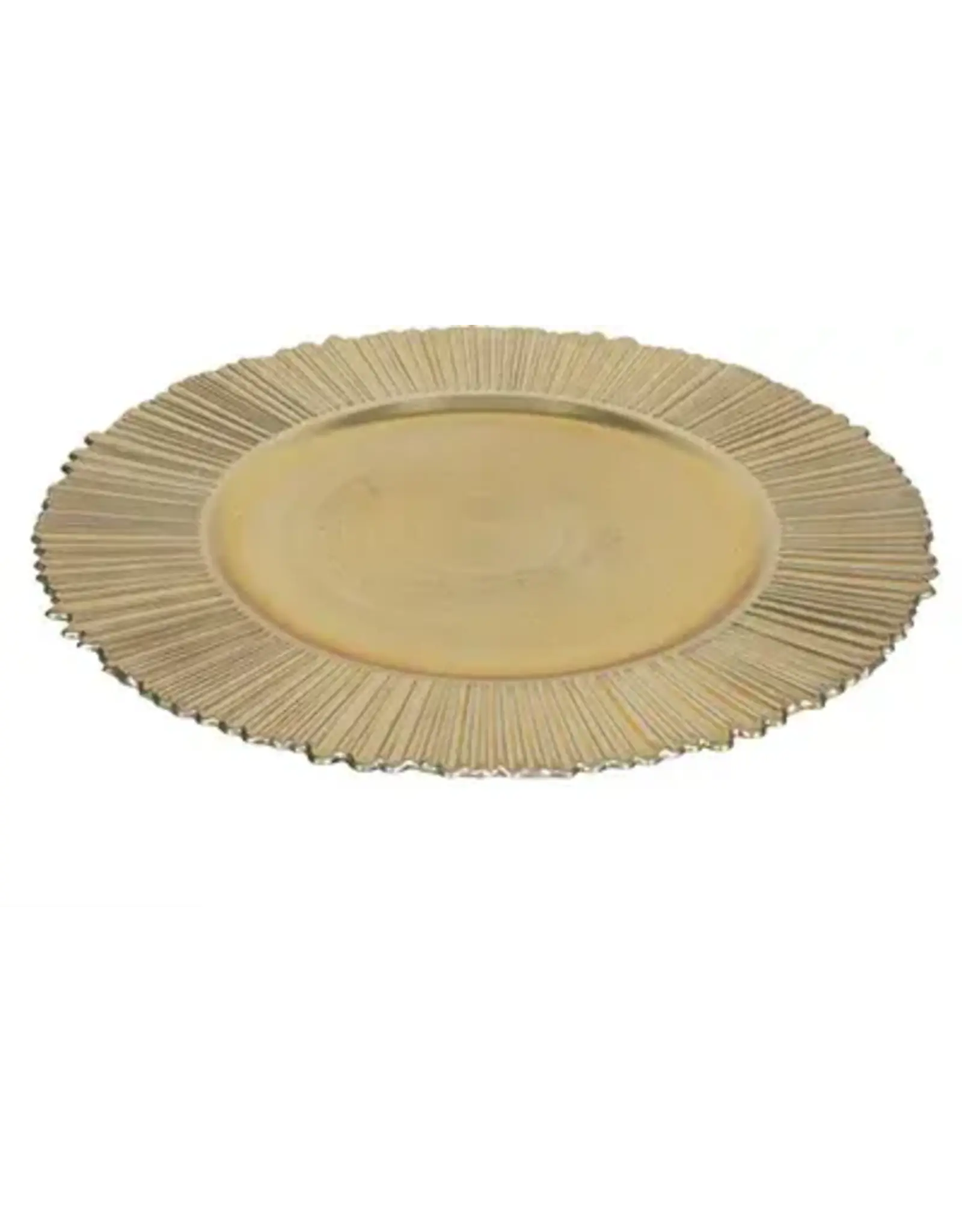 Decoris Onderbord met strepen goud D 33 H 2 cm