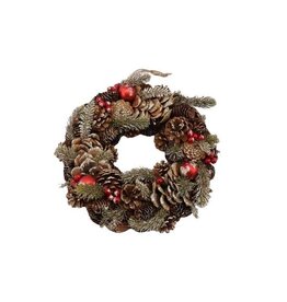 Decoris Krans Northern Glow D30 cm rood