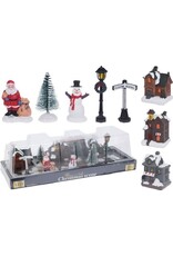 illuminated Christmas Decoration kerstdorp accessoires- figuurtjes/huisjes -10x