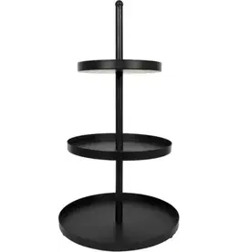 HTL Etagère 3-laags zwart D 30 H 55 cm