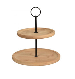 EXCELLENT HOUSEWARE Etagere Bamboe 2-laags