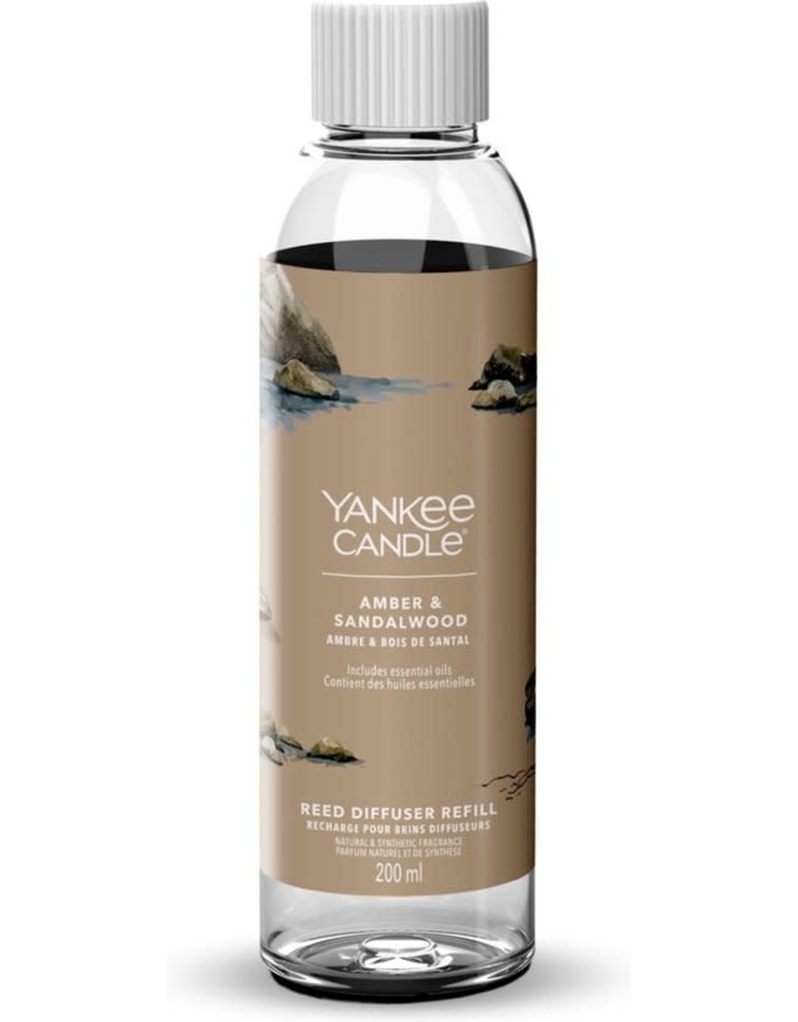 Yankee Candle Yankee Candle - Navulling voor Geurstokjes 200 ml - Amber & Sandalwood