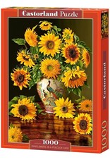 CASTORLAND PUZZEL Sunflowers in a Peacock Vase Puzzel (1000 stukjes)