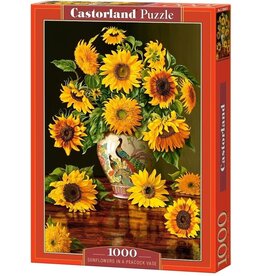 CASTORLAND PUZZEL Sunflowers in a Peacock Vase Puzzel (1000 stukjes)