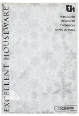 EXCELLENT HOUSEWARE TAFELKLEED FLANEL 130 X 180 CM ZILVER