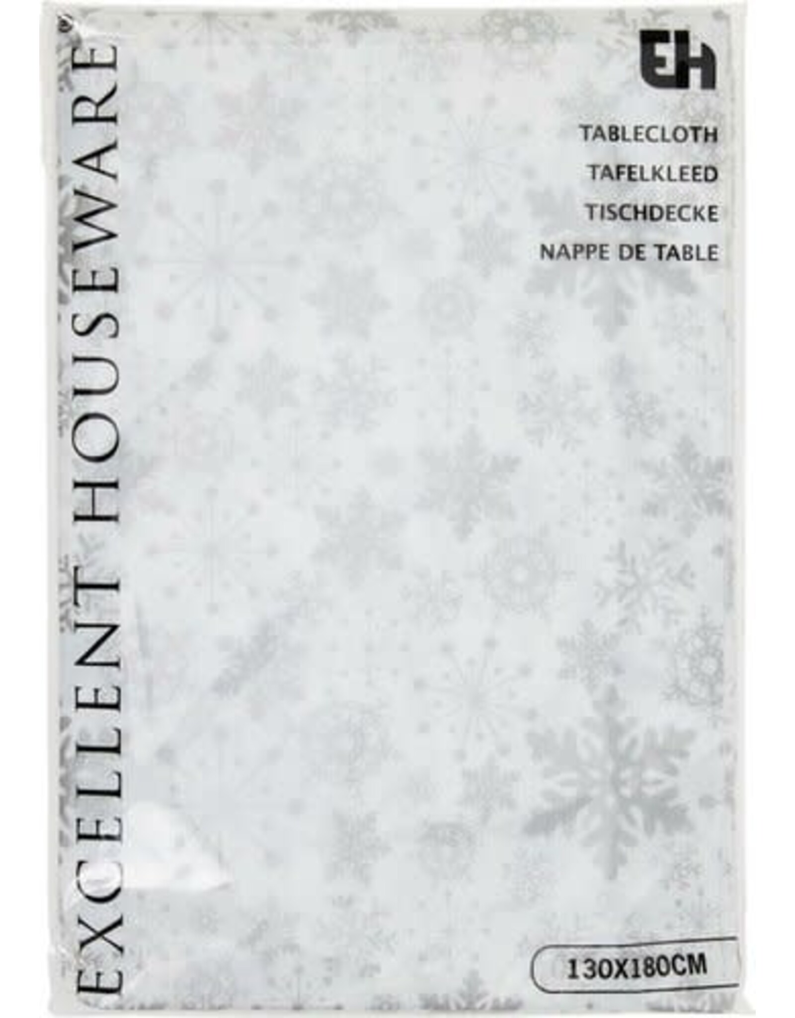 EXCELLENT HOUSEWARE TAFELKLEED FLANEL 130 X 180 CM ZILVER