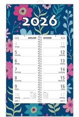 MGP CARDS MGPcards - Omlegweekkalender 2026 - 21 x 34 cm - Donkerblauw
