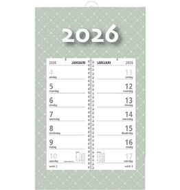 MGP CARDS MGPcards - Omlegweekkalender 2026  - 21 x 34 cm - Grijs groen