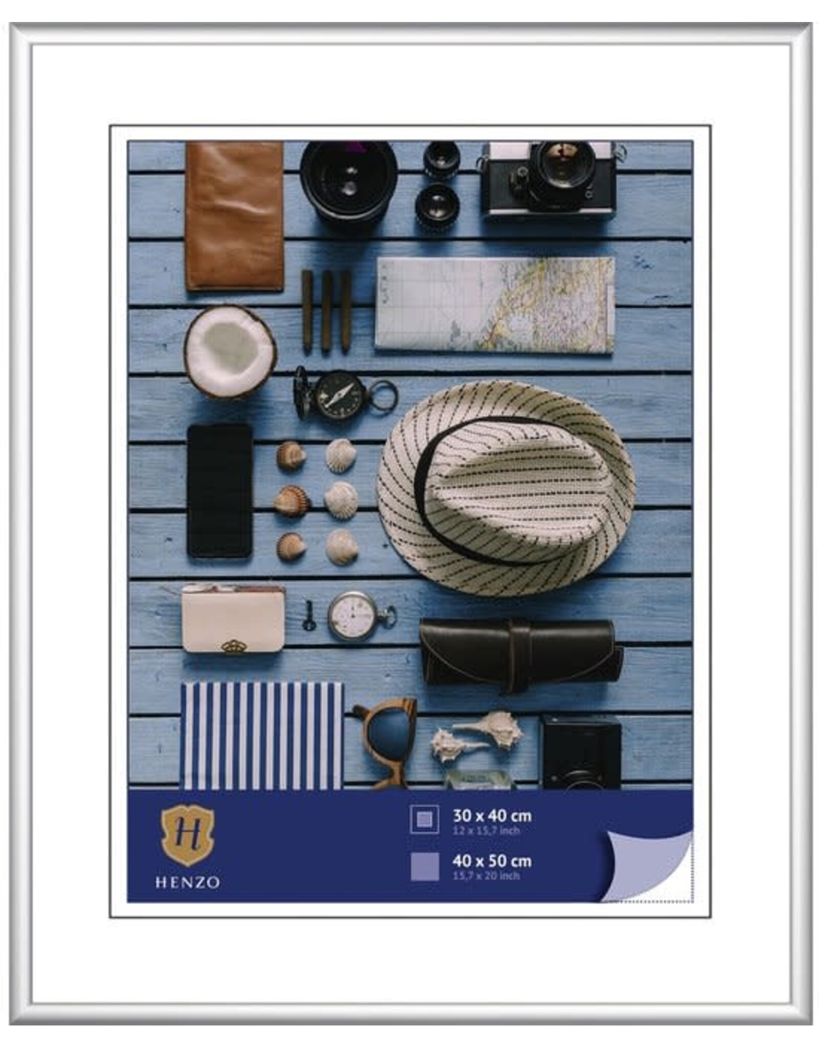 Fotolijst  Henzo  Napoli Fotomaat 40x50 cm Zilver