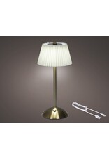 lumineo Lumineo led oplaadbare taflelamp 30.5cm creme/goud