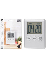 EXCELLENT HOUSEWARE Kookwekker zilver 5,5x7 cm