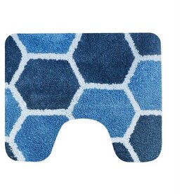 DUTCH HOUSE Dutch House Toiletmat Rennes - WC Mat 60x50cm - Blauw - Antislip