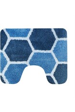 DUTCH HOUSE Dutch House Toiletmat Rennes - WC Mat 60x50cm - Blauw - Antislip