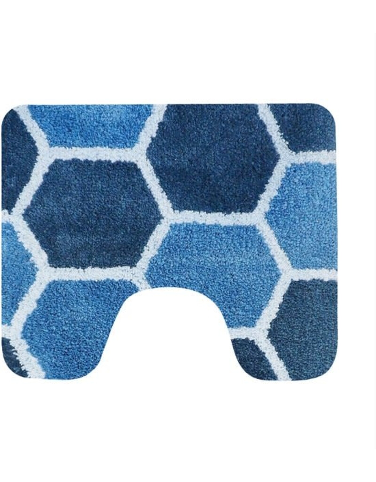 DUTCH HOUSE Dutch House Toiletmat Rennes - WC Mat 60x50cm - Blauw - Antislip