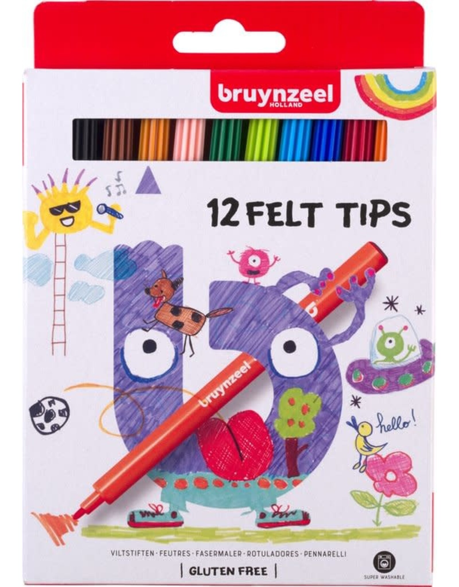 BRUYNZEEL Bruynzeel Viltstiften set | 12 kleuren
