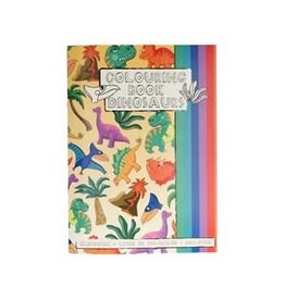 Kleurboek met Stickervel Dinosaurus