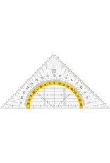 SOHO SOHO Geodriehoek – Transparant – Draagbaar meetinstrument – Compacte meetaccessoires – Tekengereedschap – 15 cm – Geel