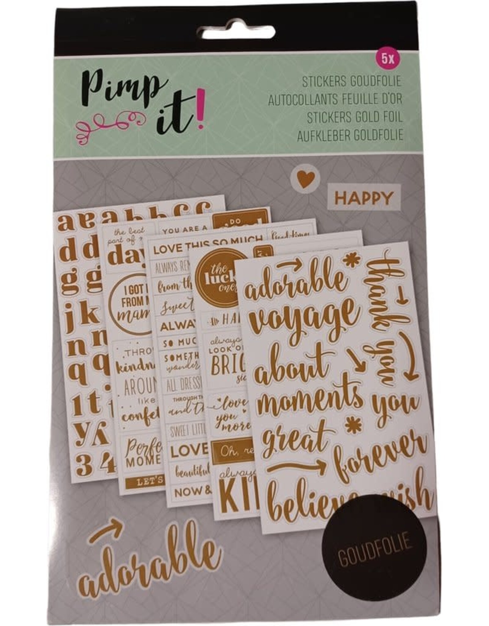 SOHO PIMP IT-STICKERS GOUDFOLIE