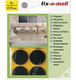 Fix-o-moll viltglijder bruin 9x Ø25mm