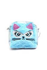 Cute schoudertas kat met bril 20x16
