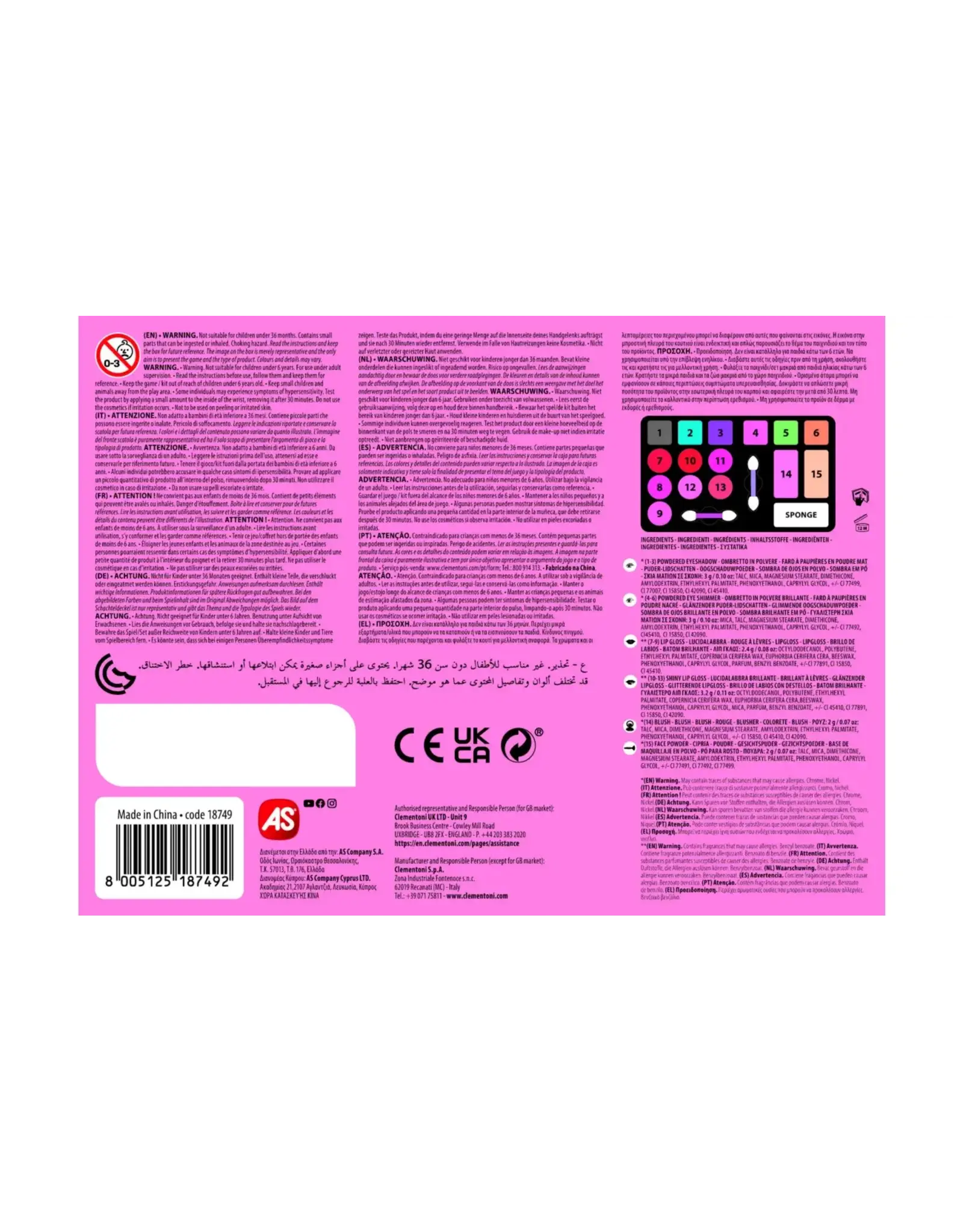 CLEMENTONI Crazy Chic Be Yourself Collection - Be A Rocker Make-up set