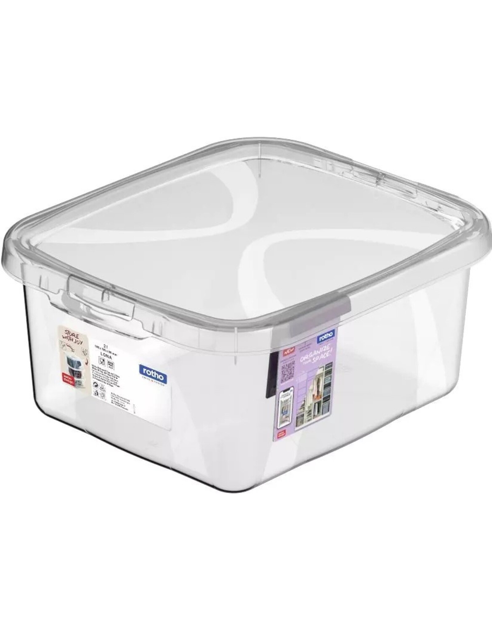 ROTHO Rotho opbergbox met deksel 2 liter transp