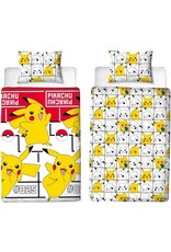 Pokemon Dekbedovertrek Icon - 140x200 - 100% Katoen - Wit - Dekbedovertrek kinderen