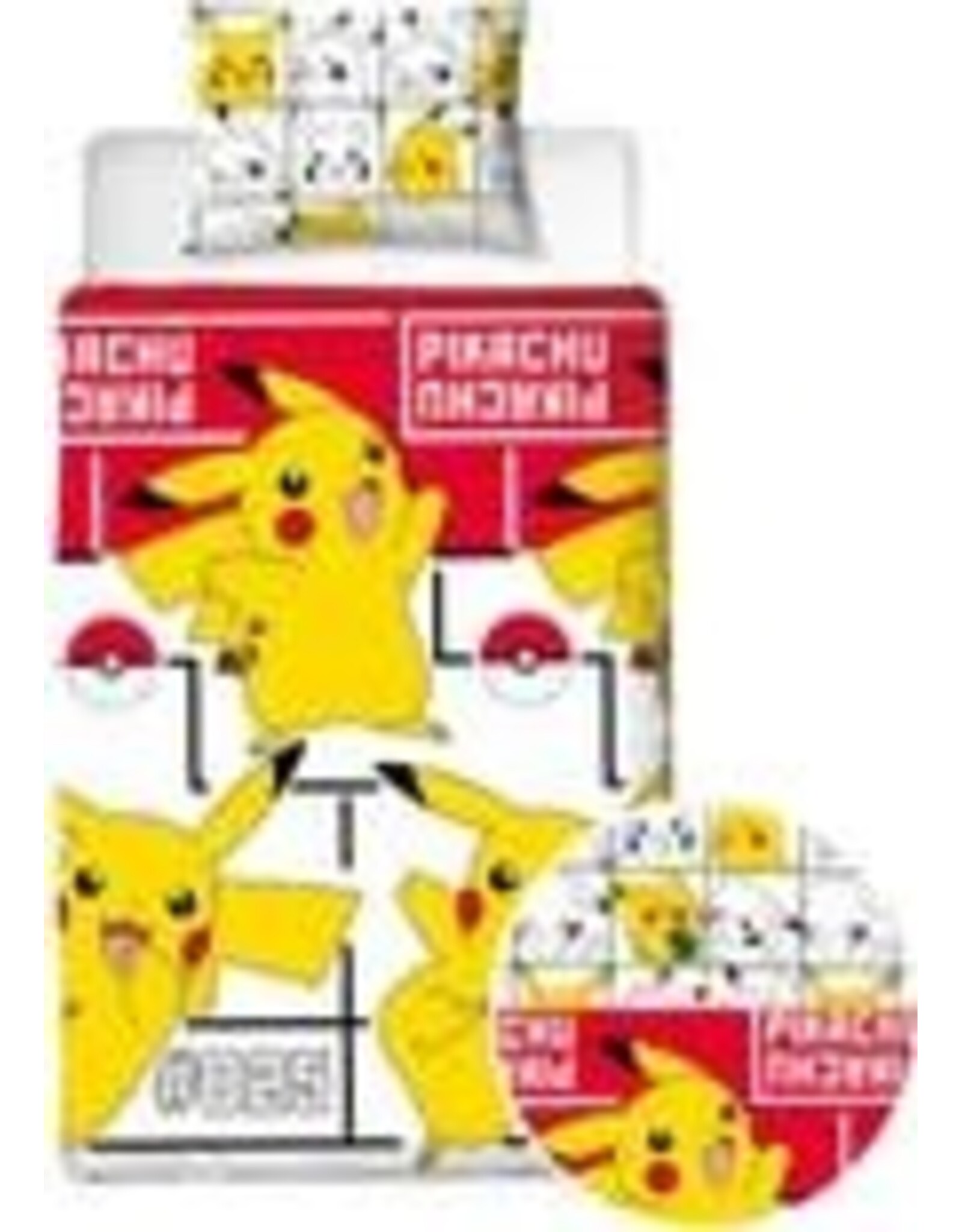 Pokemon Dekbedovertrek Icon - 140x200 - 100% Katoen - Wit - Dekbedovertrek kinderen
