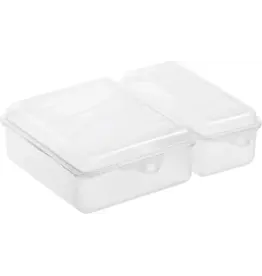 ROTHO Rotho Twin Lunchbox 1,05+0,55L Transparant