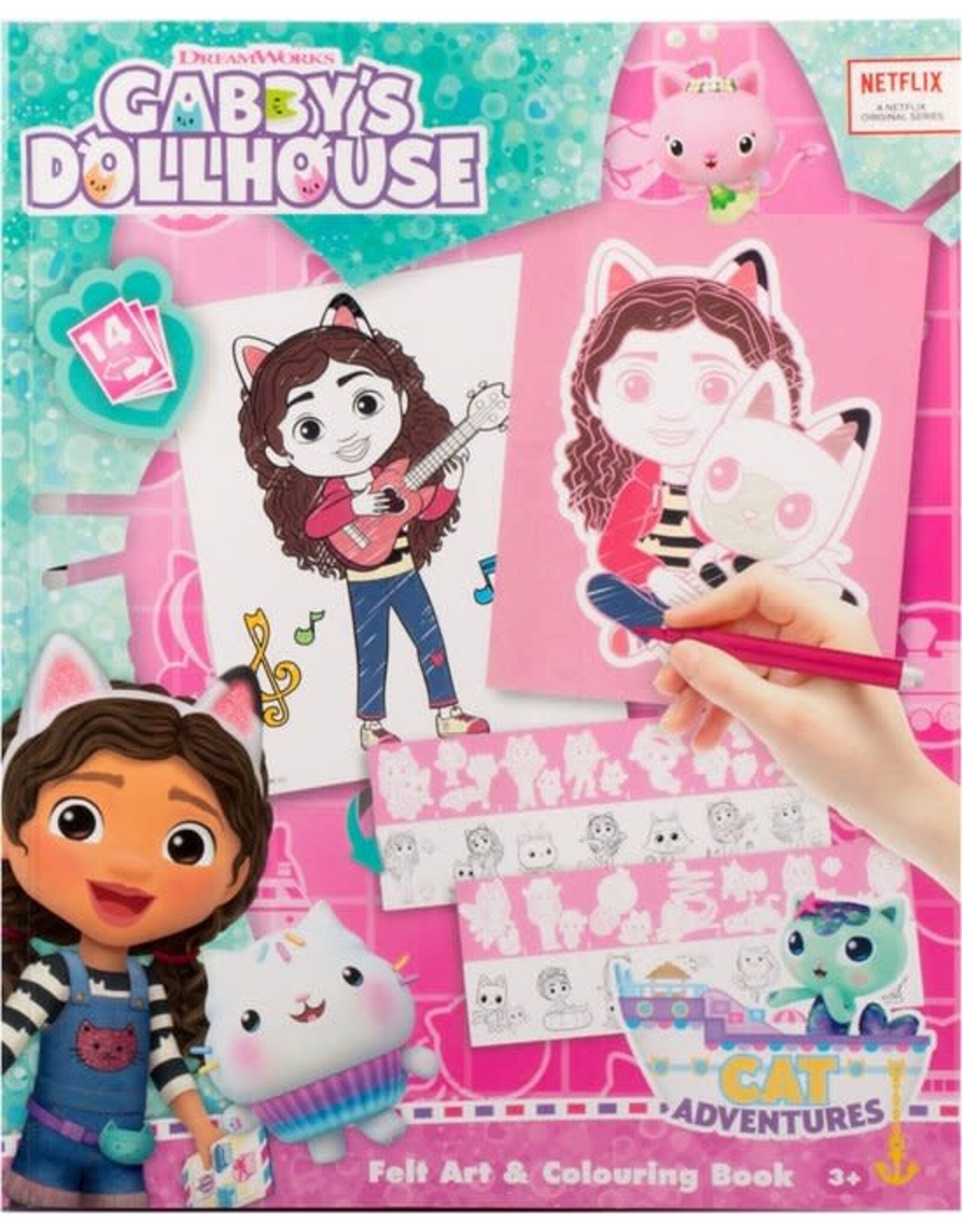 Gabby's Dollhouse Viltkunst & Kleurboek