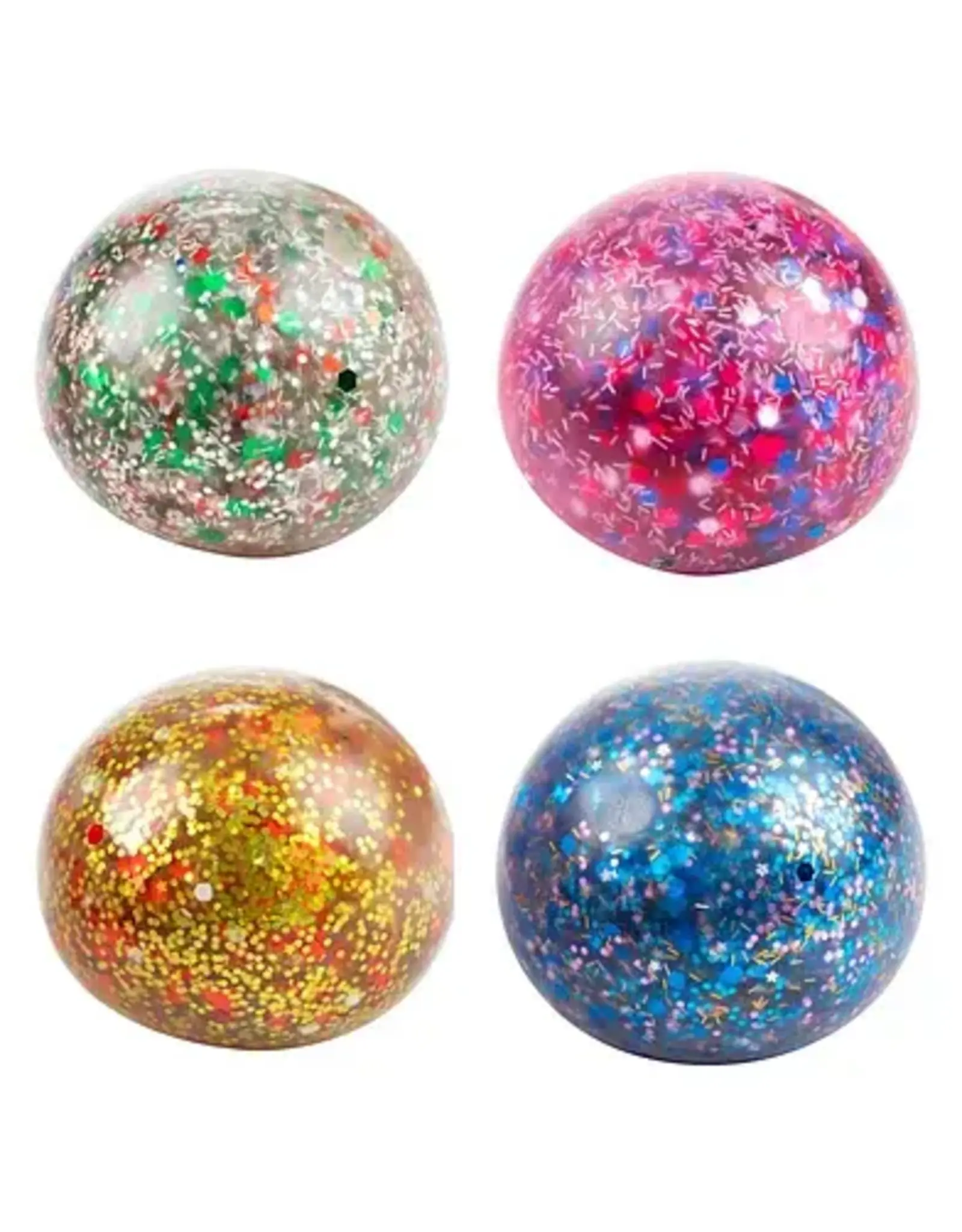 Fun Knijpbal Night Gevuld met Glittergel 6cm