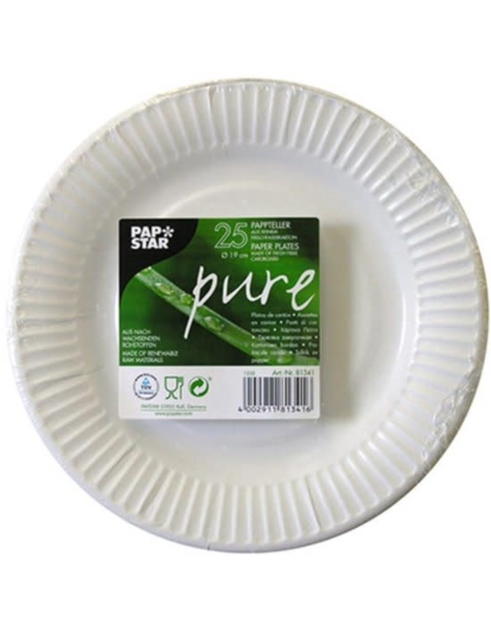 Papstar bord karton 19cm pak a 25st.