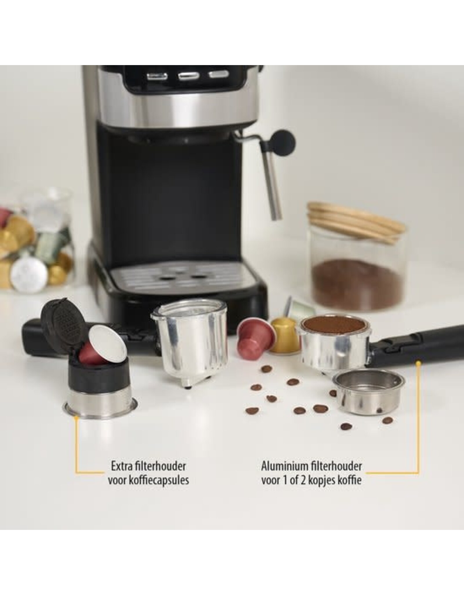 TRISTAR Tristar CM-2278 - Espressomachine 20 Bar - Voor capsules & gemale koffie - Koffiecupmachine