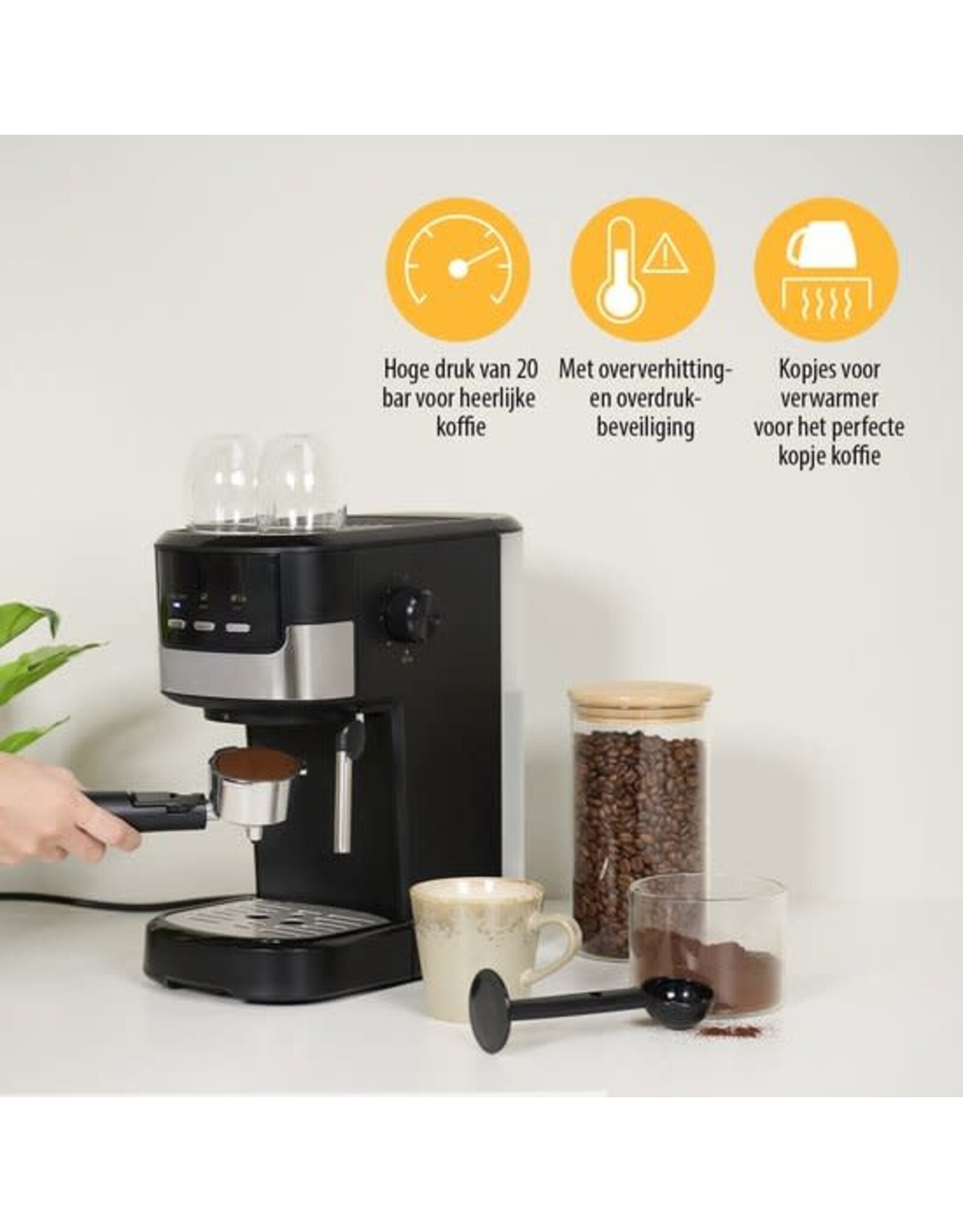 TRISTAR Tristar CM-2278 - Espressomachine 20 Bar - Voor capsules & gemale koffie - Koffiecupmachine